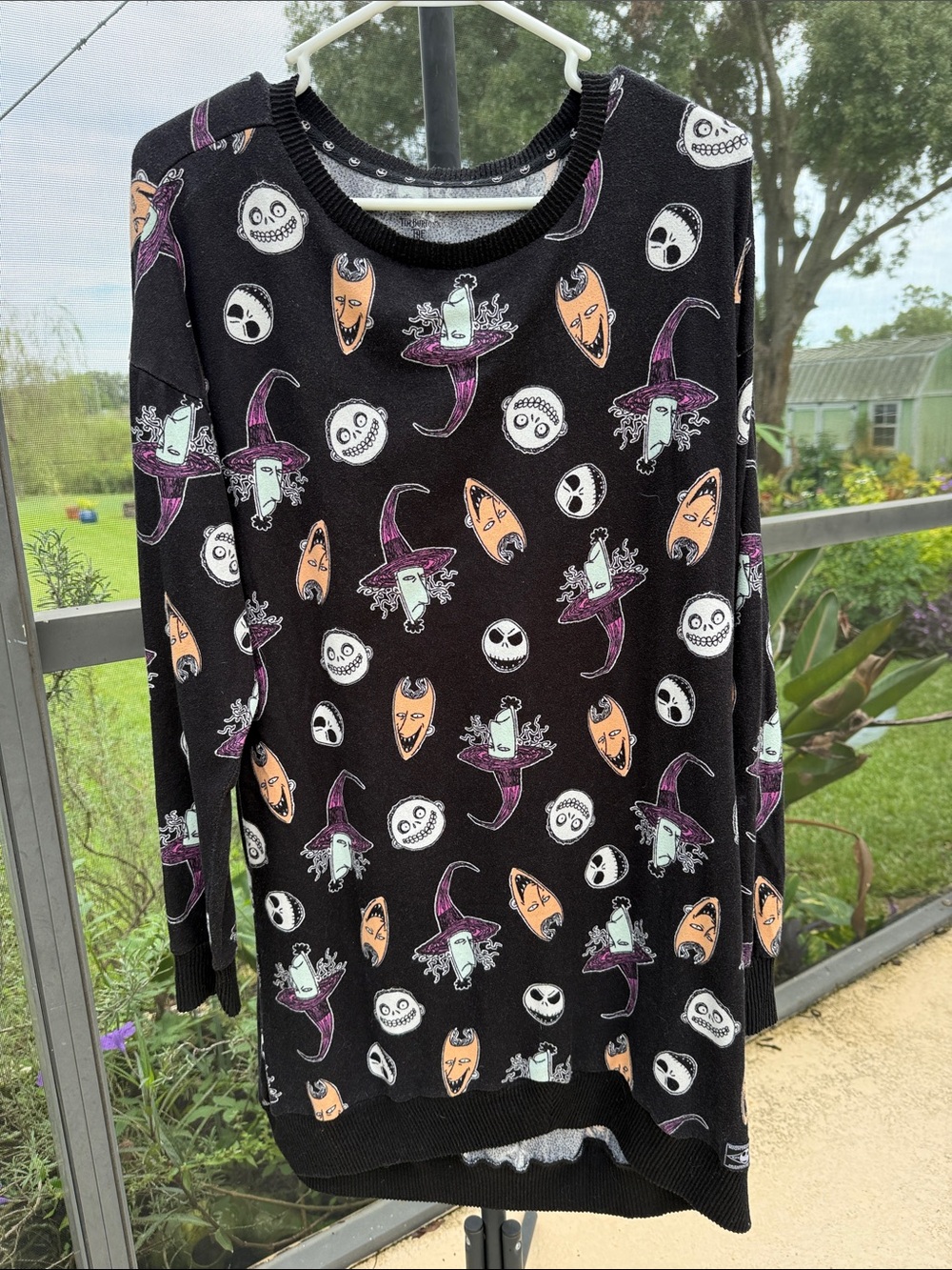 Disney Black Halloween Night Before Christmas Crewneck Sweater Dress